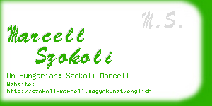 marcell szokoli business card